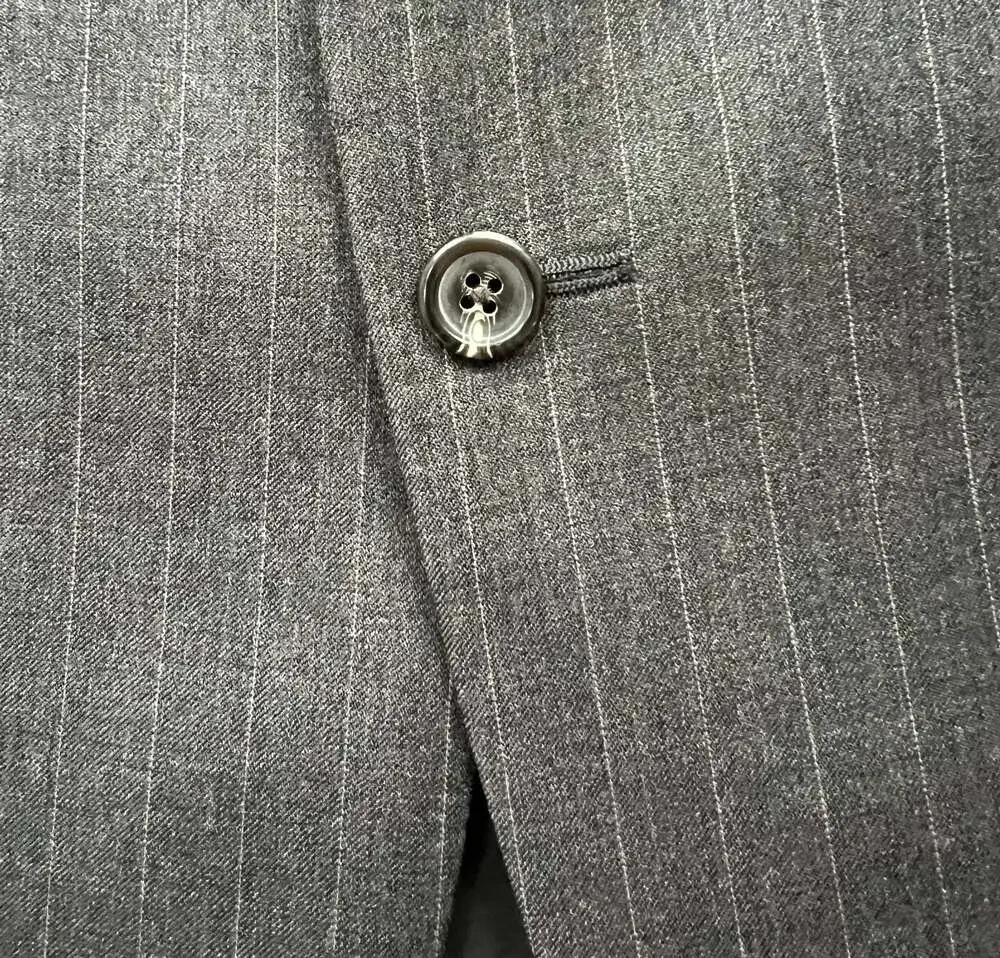 Lauren Ralph Lauren Gray Pinstripe 2-Button Wool Blazer Size 44S